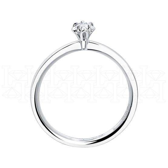 Фото - Кольцо из белого золота с бриллиантом из коллекции "Помолвка" R10185-16050 (515)