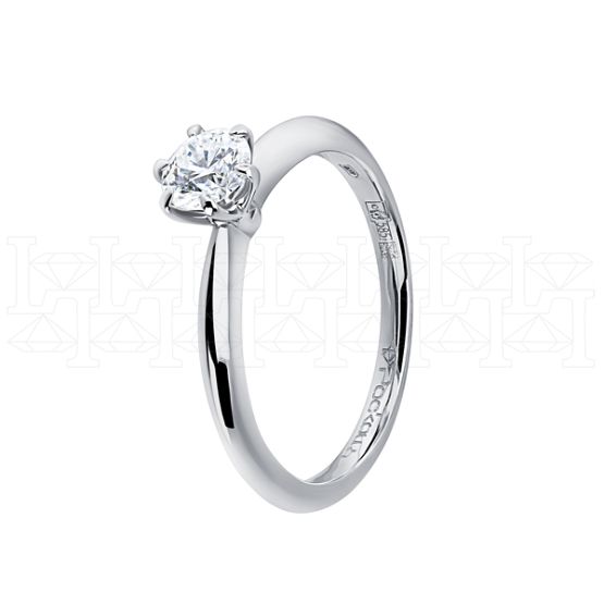 Фото - Кольцо из белого золота с бриллиантом из коллекции "Помолвка" R10144-15977 (514)
