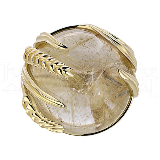 Фото - Кольцо из желтого золота с кварцем из коллекции "Русское поле" R9974-15613 (715)