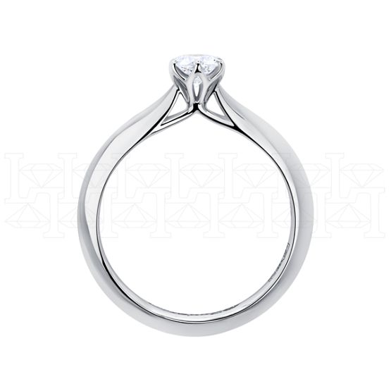 Фото - Кольцо из белого золота с бриллиантом из коллекции "Помолвка" R10138-15971 (514)
