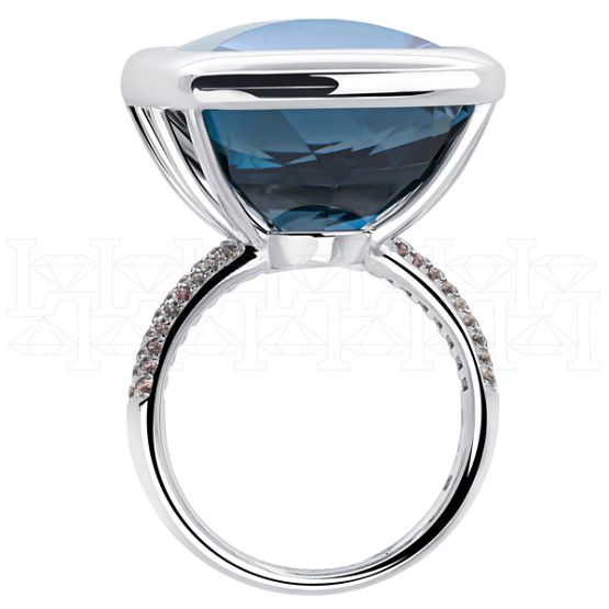 Фото - Кольцо из белого золота с лондонским топазом из коллекции "Акварель" R7786-16191 (420)
