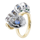 Кольцо из цветного золота с сапфиром из коллекции "Мутабор" R10066-15870 (762)