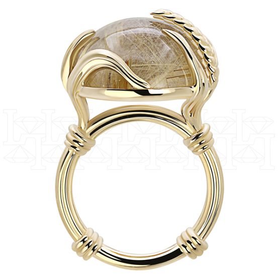 Фото - Кольцо из желтого золота с кварцем из коллекции "Русское поле" R9974-15613 (715)