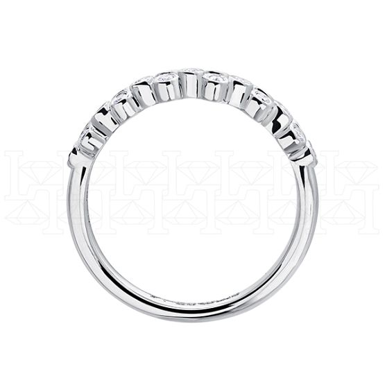 Фото - Кольцо из белого золота с бриллиантами из коллекции "Обручальные кольца с дорожкой" R9180-13394 (241)