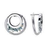 Серьги из белого золота с бриллиантами E9481-13999 (719)