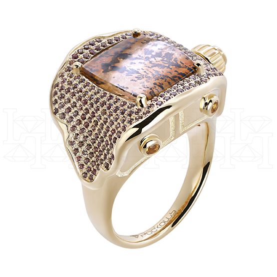 Фото - Кольцо из желтого золота из коллекции "Часы Дали" R9751-15018 (800)