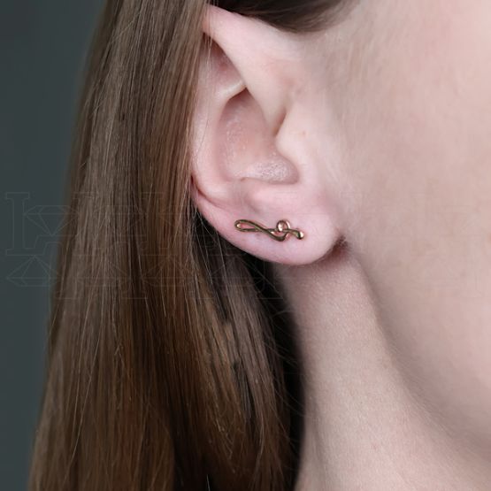 Фото - Серьги зажимы из белого золота E7218-9922 (156)