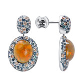 Серьги пуссеты из белого золота G9836-15244 (453)