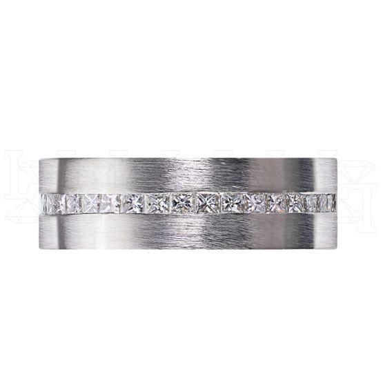 Фото - Кольцо из белого золота с бриллиантами из коллекции "Обручальные кольца с дорожкой" R6209-8142 (241)