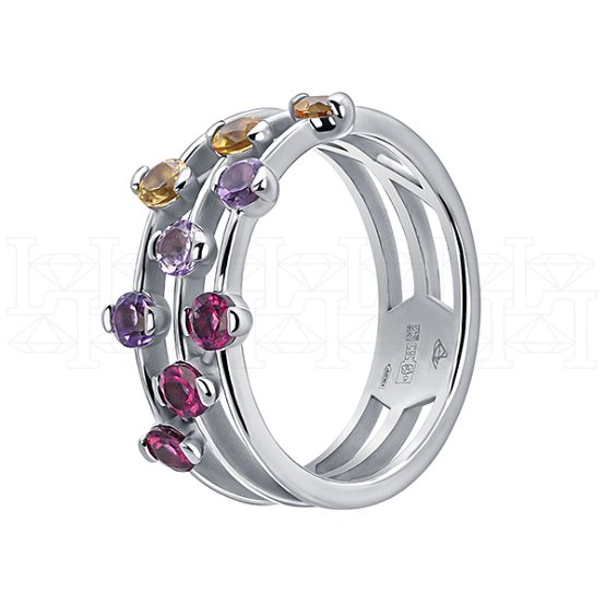 Фото - Кольцо из белого золота с цитрином из коллекции "Candy" R9665-14815 (563)