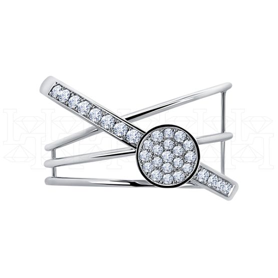 Фото - Кольцо из белого золота с бриллиантами из коллекции "787" R9811-15131 (787)