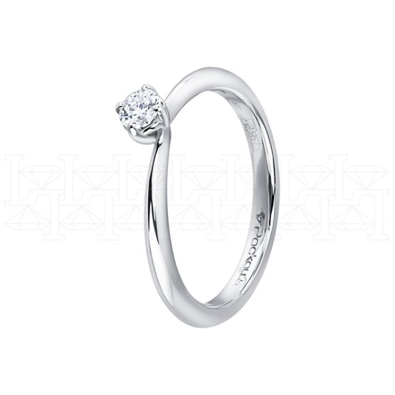 Фото - Кольцо из белого золота с бриллиантом из коллекции "Помолвка" R10158-15991 (515)