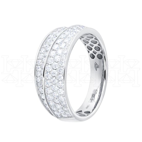 Фото - Кольцо из белого золота с бриллиантами из коллекции "Чистая линия" R6828-9410 (781)