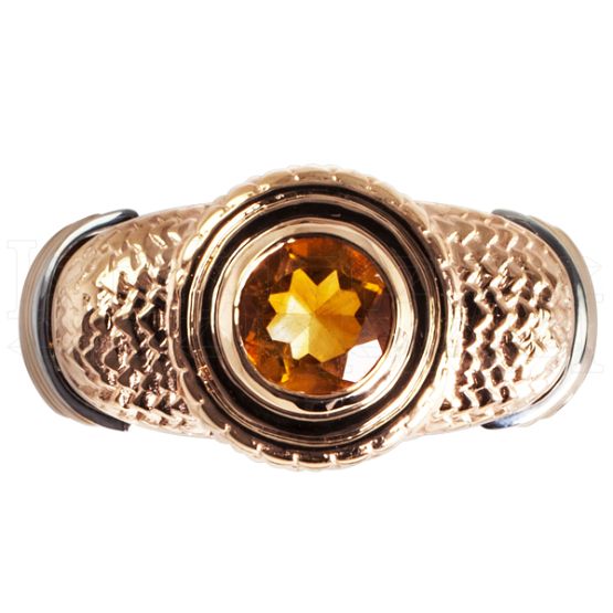 Фото - Кольцо из цветного золота с цитрином и бриллиантами из коллекции "Талисман" R3173-4355 (331)