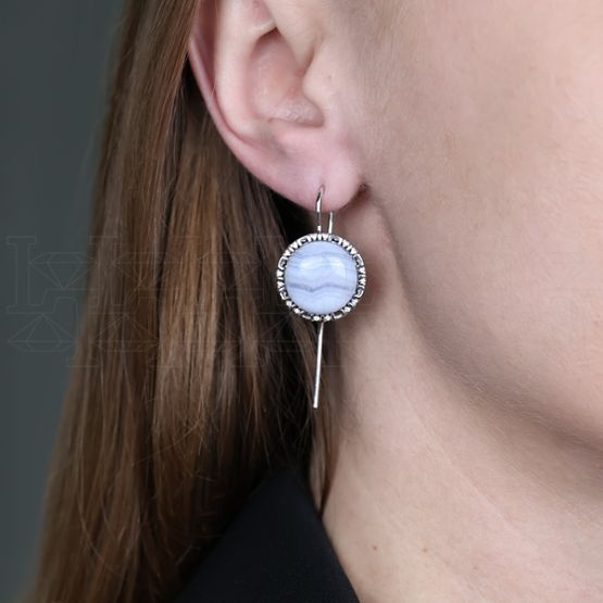 Фото - Серьги из белого золота с бриллиантами из коллекции "Шамора" E9706-14946 (452)