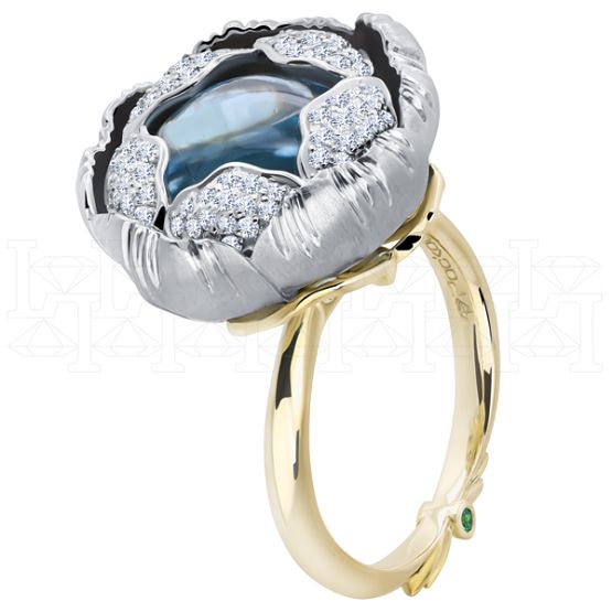 Фото - Кольцо из цветного золота с топазом и бриллиантами из коллекции "Забава" R5396-16133 (716)