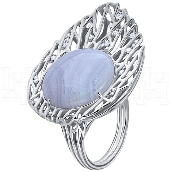 Фото - Кольцо из белого золота с бриллиантами из коллекции "Шамора" R9724-14964 (452)