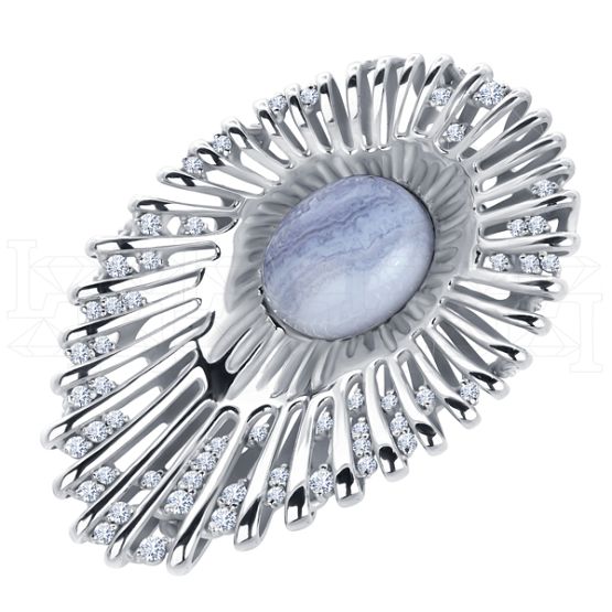 Фото - Кольцо из белого золота с бриллиантами из коллекции "Шамора" R9736-14976 (452)