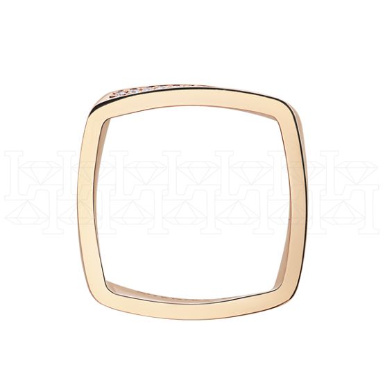 Фото - Кольцо квадратное из белого золота с бриллиантами из коллекции "Чистая линия" R9905-15369 (781)