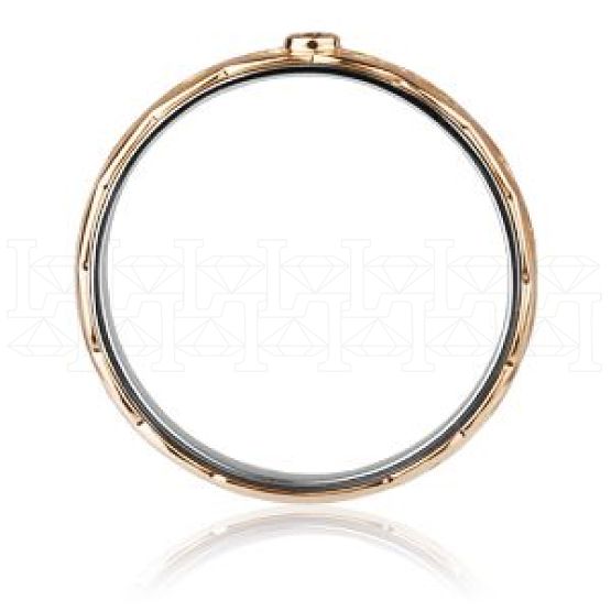 Фото - Кольцо обручальное из цветного золота с бриллиантом из коллекции "Парные обручальные кольца" VDR.Y0424 (210)