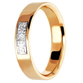 Кольцо из рыжего золота с бриллиантом из коллекции "Современные" R3048-4467 (332)