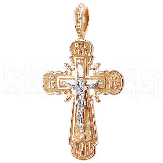 Фото - Подвеска крест из рыжего золота X2201-2462 (181)
