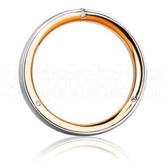 Фото - Кольцо обручальное из цветного золота с бриллиантами из коллекции "Парные обручальные кольца" VDR.A2349 (210)