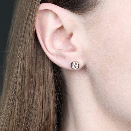 Фото - Серьги пуссеты из белого золота с бриллиантами из коллекции "140" G4307-5071 (140)