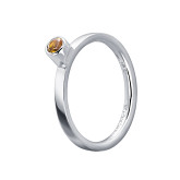 Кольцо из белого золота с цитрином R9583-14467 (161)