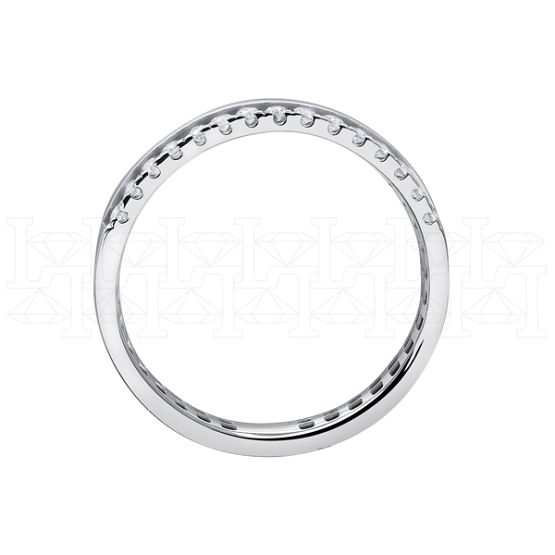Фото - Кольцо из белого золота с бриллиантами из коллекции "Обручальные кольца с дорожкой" R9215-13429 (241)