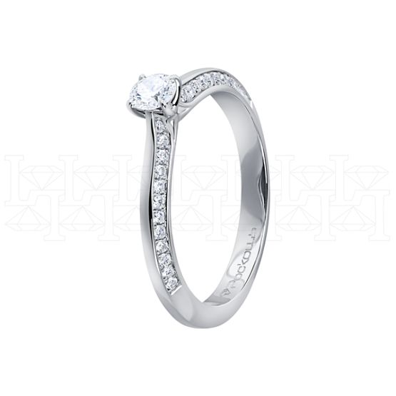 Фото - Кольцо из белого золота с бриллиантом из коллекции "Помолвка" R10143-15976 (515)