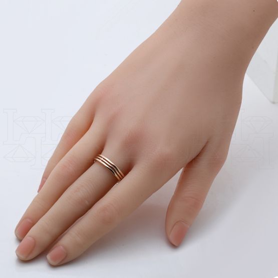 Фото - Кольцо из белого золота из коллекции "Парные обручальные кольца" R7523-10488 (210)