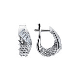 Серьги из белого золота с бриллиантами из коллекции "Готика" E10057-15785 (773)
