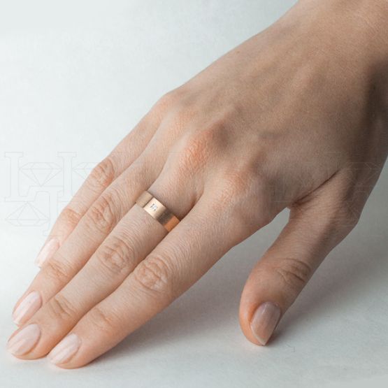 Фото - Кольцо из белого золота с бриллиантом из коллекции "Обручальные кольца с  одним бриллиантом" R7399-10190 (243)