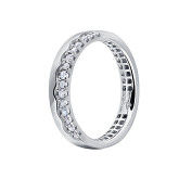 Кольцо из белого золота с бриллиантами из коллекции "Обручальные кольца с дорожкой" R9214-13428 (241)