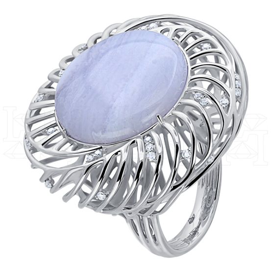 Фото - Кольцо из белого золота с бриллиантами из коллекции "Шамора" R9719-14959 (452)