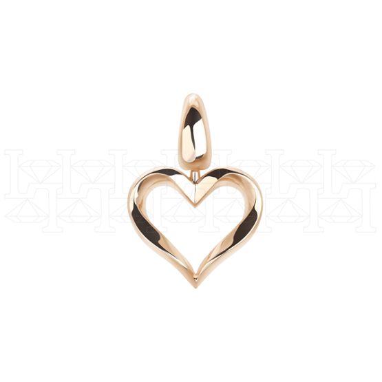Фото - Подвеска сердце из белого золота P3945-16204 (193)