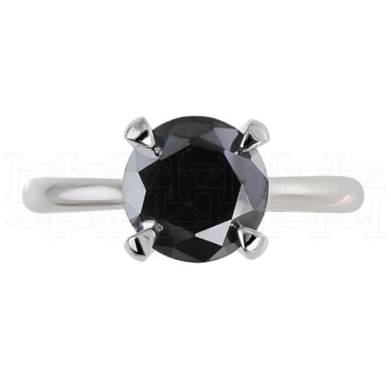 Фото - Кольцо из белого золота с черным бриллиантом R5294-6747 (500)