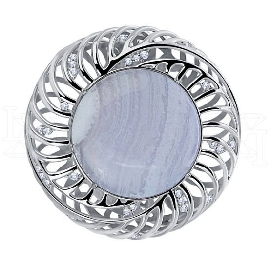 Фото - Кольцо из белого золота с бриллиантами из коллекции "Шамора" R9719-14959 (452)