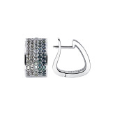 Серьги из белого золота с цветными сапфирами E6150-14755 (564)
