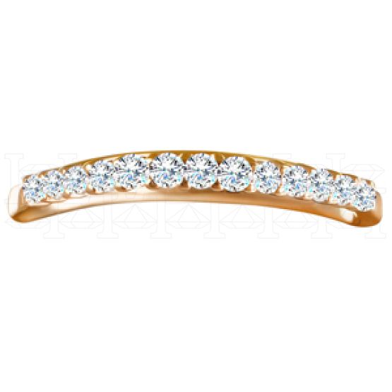 Фото - Кольцо из белого золота с бриллиантами из коллекции "Обручальные кольца с дорожкой" R4090-4712 (241)