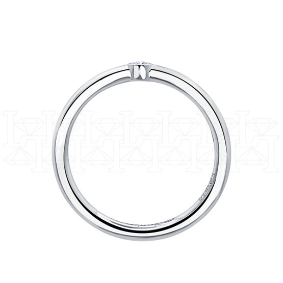 Фото - Кольцо из белого золота с бриллиантом из коллекции "Обручальные кольца с  одним бриллиантом" R7617-10443 (243)