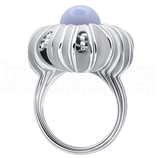 Фото - Кольцо из белого золота с бриллиантами из коллекции "Шамора" R9731-14971 (452)