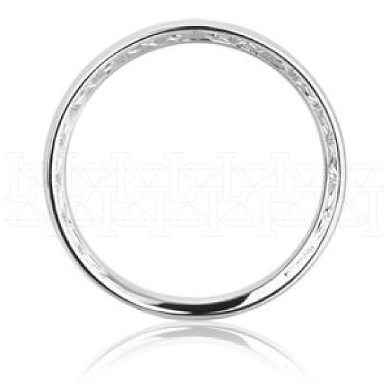 Фото - Кольцо обручальное из белого золота с бриллиантом из коллекции "Парные обручальные кольца" VDR.A2641 (210)