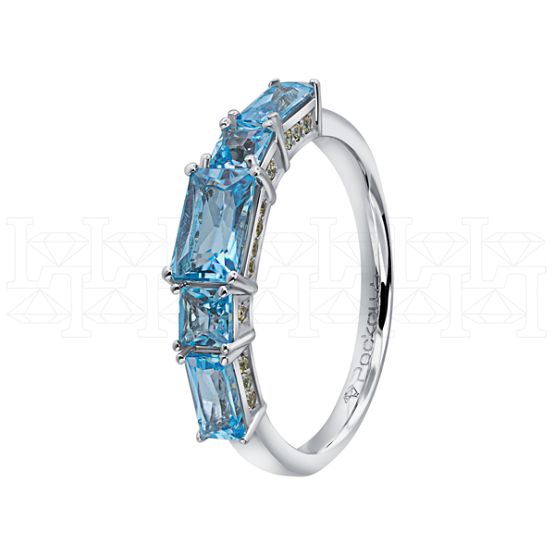 Фото - Кольцо из белого золота с топазами из коллекции "Акварель" R9025-16121 (420)