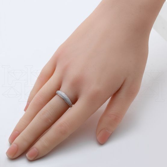Фото - Кольцо из белого золота с бриллиантами из коллекции "Чистая линия" R6888-9474 (781)