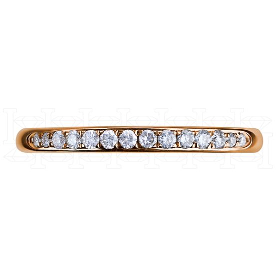 Фото - Кольцо из белого золота с бриллиантами из коллекции "Обручальные кольца с дорожкой" R8079-11167 (241)