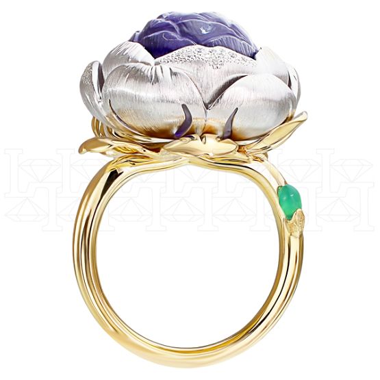 Фото - Кольцо из белого золота с аметистом и бриллиантами из коллекции "Забава" R5401-6429 (716)