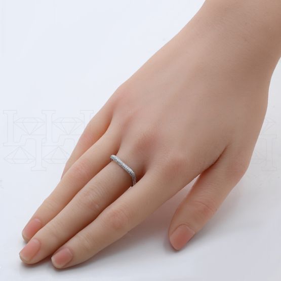 Фото - Кольцо квадратное из белого золота с бриллиантами из коллекции "Чистая линия" R6891-9477 (781)