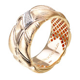Кольцо из рыжего золота с бриллиантами R4629-6047 (775)
